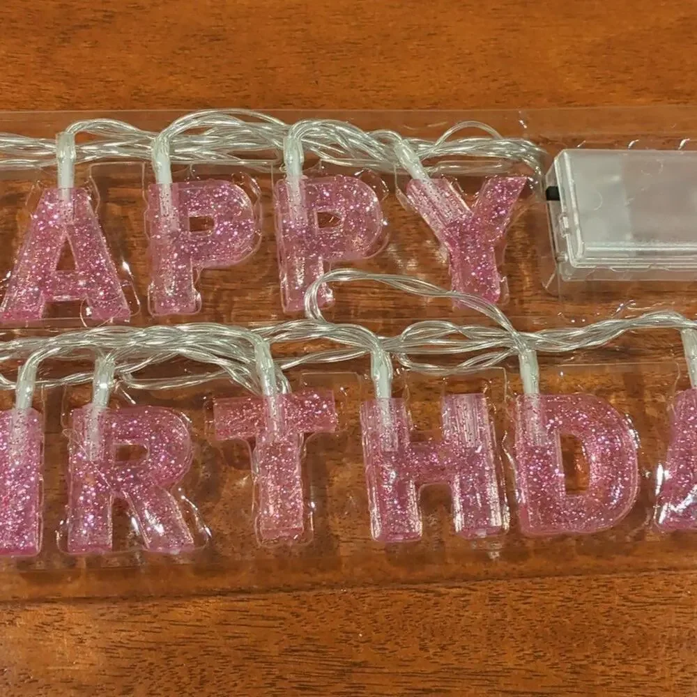 Happy birthday string light NWT